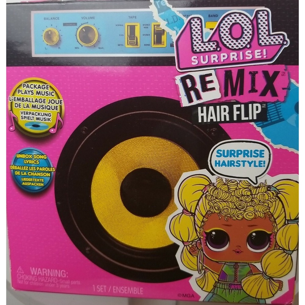 LOL Surprise Doll Remix Hair Flip Plays Mini Record 15 Surprises Sealed L.O.L.
